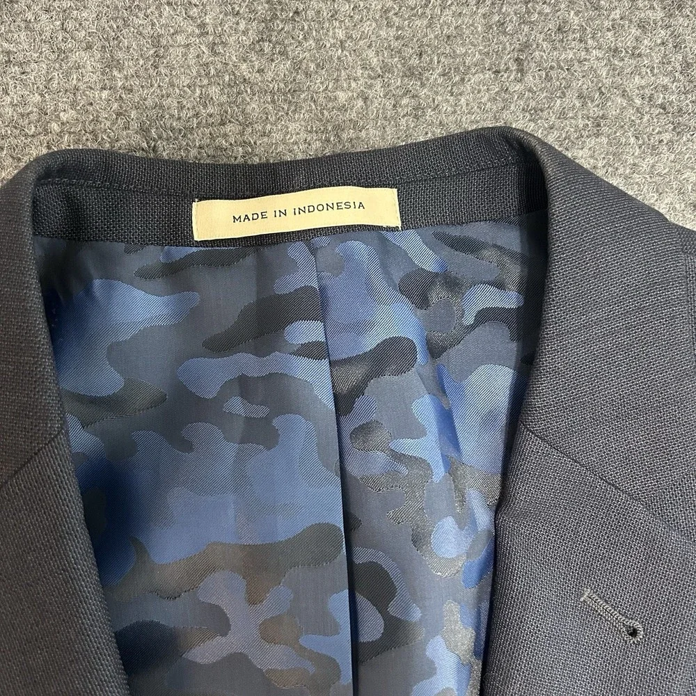 Joseph Abboud Blazer Mens‎ 46R Blue Wool Slim Fit Sport Coat